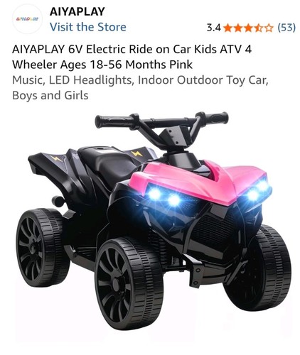 Aiyaplay electric ride on - 6v,