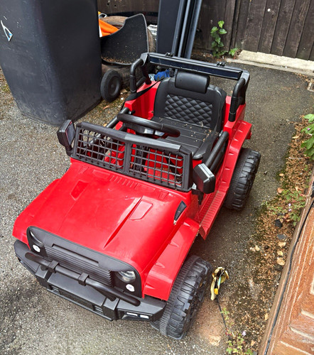 Kids red electric battery - red,